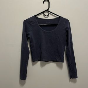 John galt cute blue crop tee